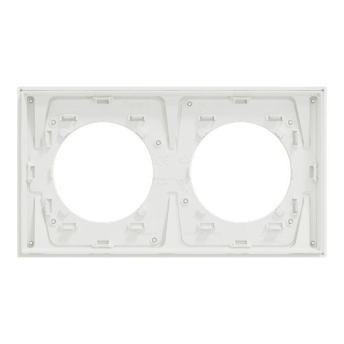 plaque de finition 2 postes Schneider Odace Métal effet Laiton - vue de dos