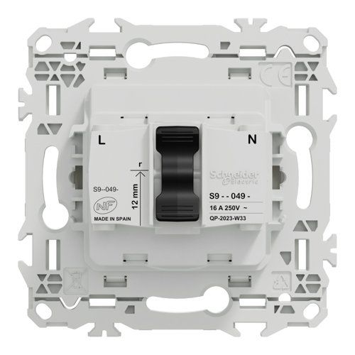 lot de 108 prises de courant Schneider Odace blanc craie - vue de dos