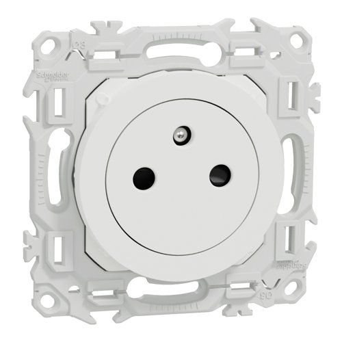 lot de 108 prises affleurantes Schneider Odace blanc craie