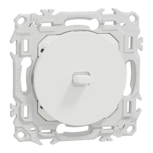 interrupteur à levier Schneider Odace blanc craie