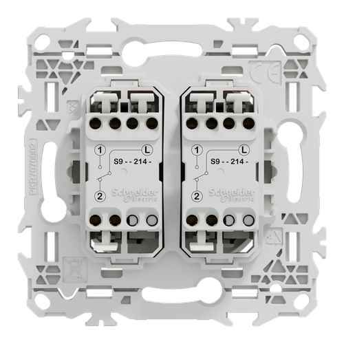 double interrupteur multifonctionnel Schneider Odace - vue de dos