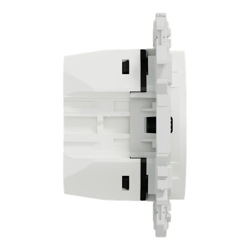 Chargeur USB type-C 65W Schneider Odace blanc craie - vue de côté