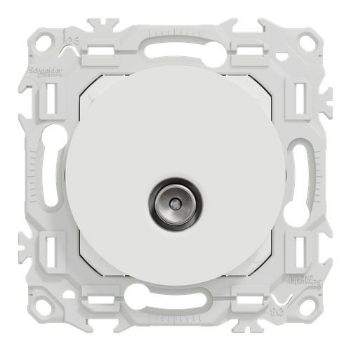 prise TV simple Schneider Odace - vue de face