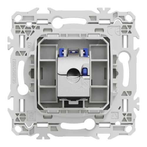 prise RJ45 Schneider Odace blanc craie - vue de dos