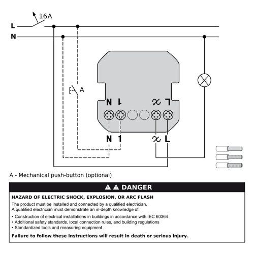 variateur rotatif Schneider Wiser Odace blanc - schéma câblage