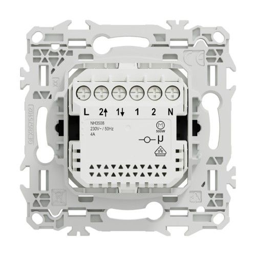 interrupteur connecté volet roulant noir Schneider Wiser Odace - vue de dos