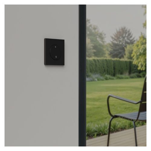 interrupteur connecté volet roulant noir Schneider Wiser Odace - photo ambiance intérieur