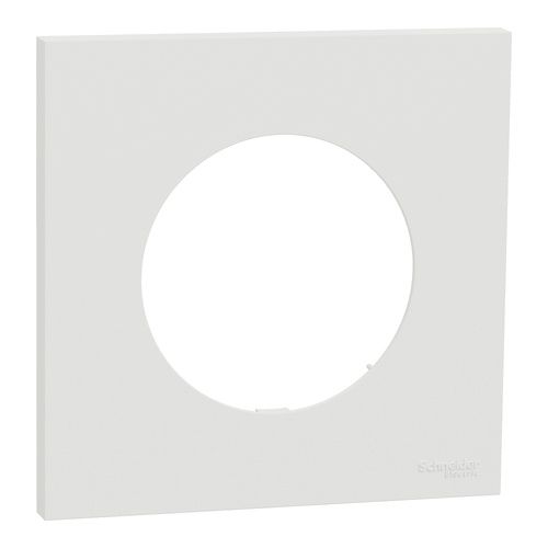plaque de finition 1 poste Schneider Odace blanc craie