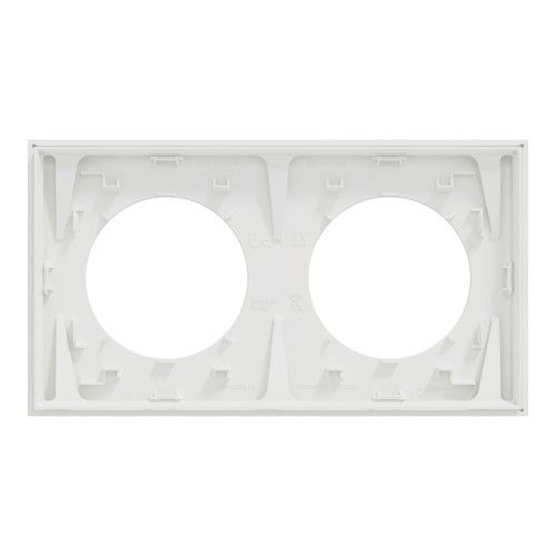 plaque de finition 2 postes Odace Schneider blanc craie - vue de dos