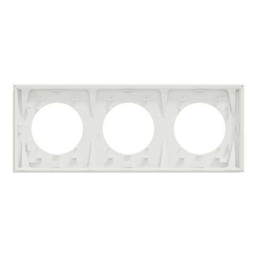 plaque de finition 3 postes Schneider Odace® en blanc craie - vue de dos