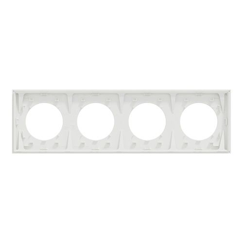 plaque de finition 4 postes Schneider Odace® Schneider blanc craie - vue de dos