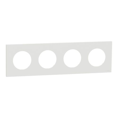 plaque de finition 4 postes Schneider Odace® Schneider blanc craie