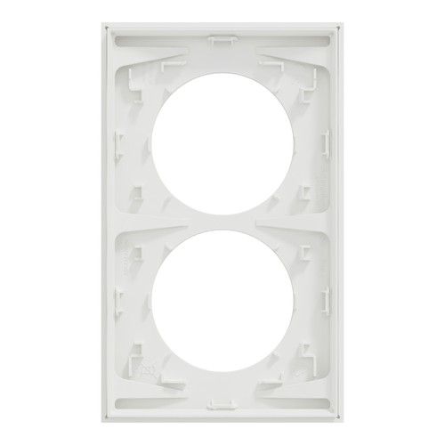 plaque de finition 2 postes Schneider Odace® blanc craie - vue de dos