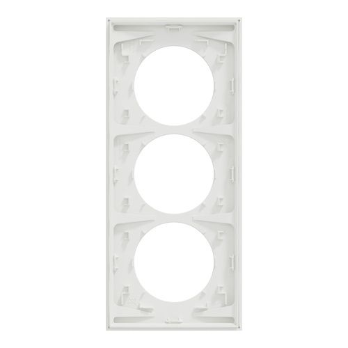 plaque de finition 3 postes Schneider Odace® blanc craie E57 - vue de dos