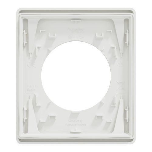 plaque de finition 1 poste Schneider Odace Architecte Blanc - vue de dos