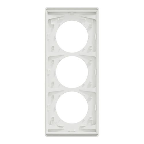plaque de finition 3 postes Schneider Odace Architecte blanc craie - vue de dos