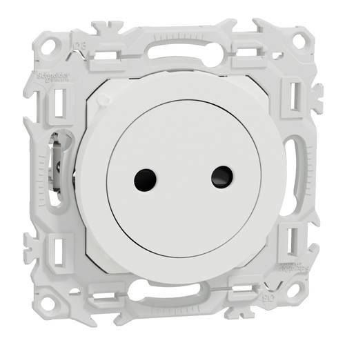 prise de courant 2P affleurante Schneider Odace blanc