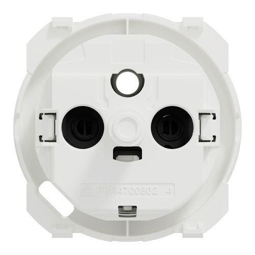 enjoliveur prise 2P+T et chargeur USB-C Schneider Odace blanc - vue de dos