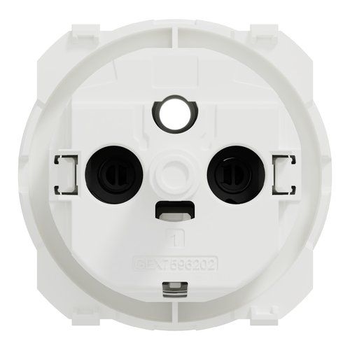 enjoliveur prise affleurante Schneider Odace blanc RAL 9003 - vue de dos