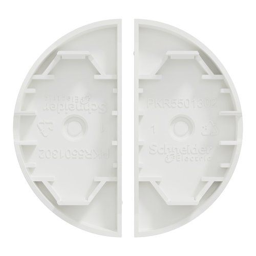Enjoliveur pour double va et vient Schneider Odace blanc - vue de dos