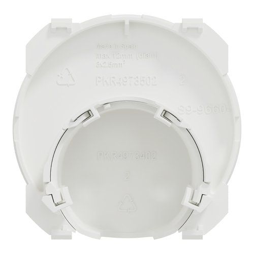 Enjoliveur sortie de câble Schneider Odace blanc - vue de dos
