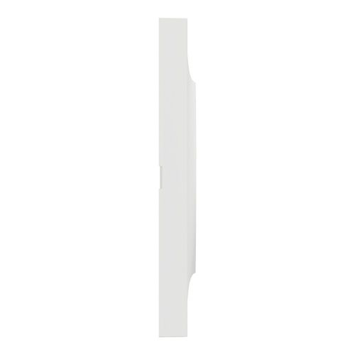 plaque de finition 1 poste Schneider Odace® blanche - vue de côté
