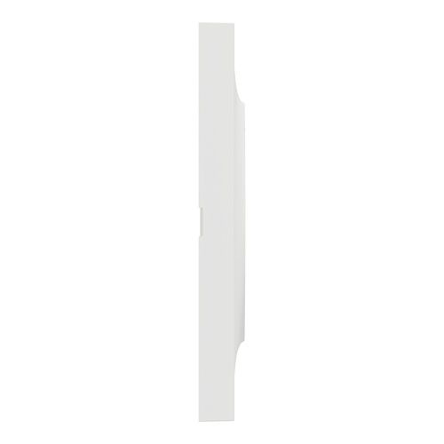 plaque de finition 2 postes Schneider Odace® blanche - vue de côté