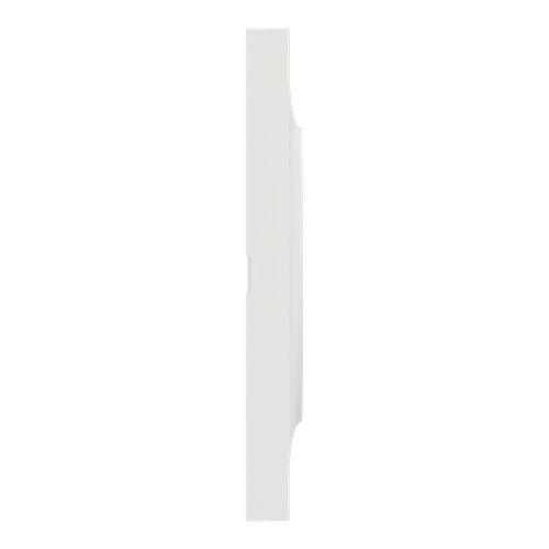 plaque de finition 4 postes Schneider Odace® blanche - vue de côté