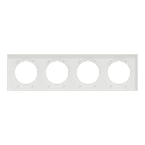 plaque de finition 4 postes Schneider Odace® blanche - vue de dos
