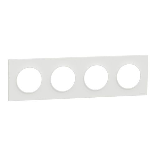 plaque de finition 4 postes Schneider Odace® blanche