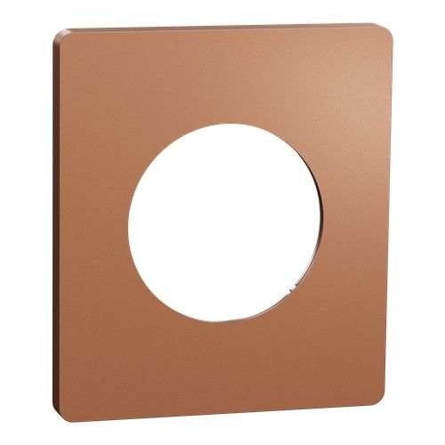 plaque de finition 1 poste Schneider Odace Architecte effet Cuivre