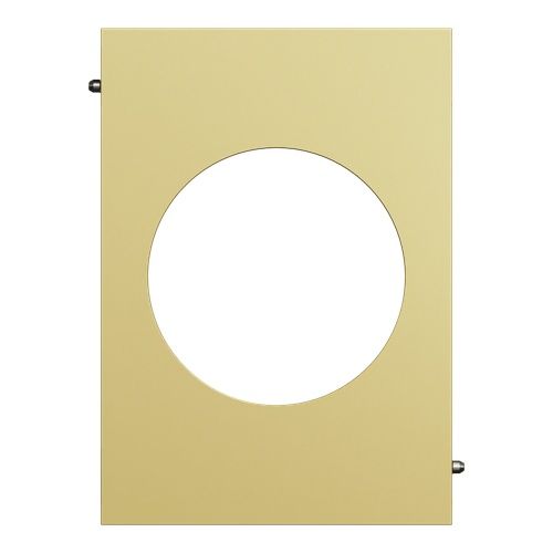 plaque de finition centrale Schneider Odace Architecte effet Laiton - vue de face