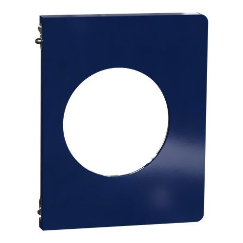 Plaque de finition latérale Schneider Odace Architecte Bleu émaillé