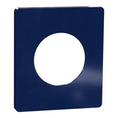 plaque de finition 1 poste Schneider Odace Architecte Bleu émaillé