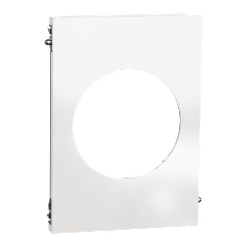 plaque de finition centrale Schneider Odace Architecte Blanc émaillé