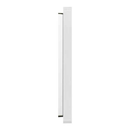 plaque de finition 1 poste Schneider Odace Architecte en blanc émaillé - vue de côté