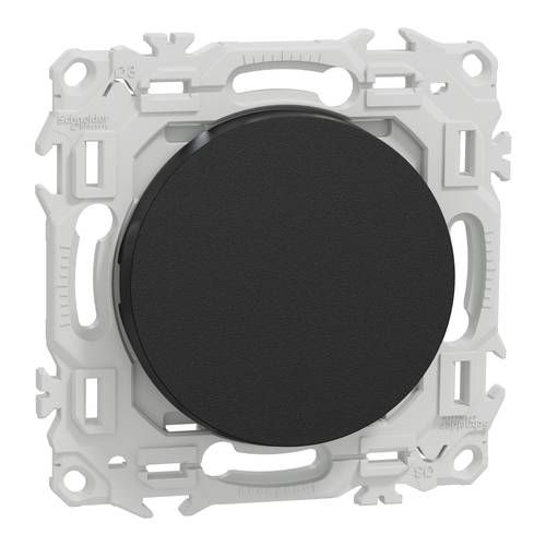 Interrupteur va et vient/bouton poussoir SCHNEIDER Odace noir onyx