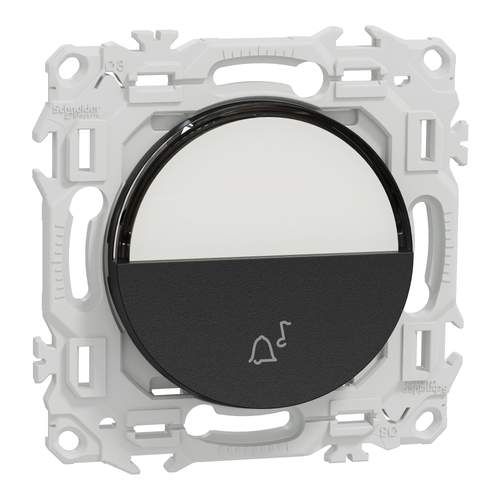 bouton-poussoir porte-étiquette Schneider Odace noir