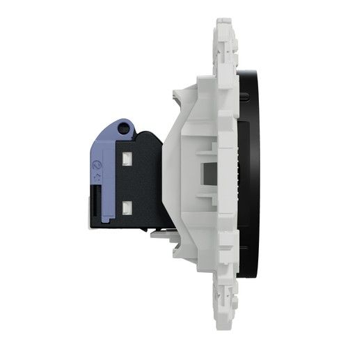 prise RJ45 Schneider Odace noir - vue de côté