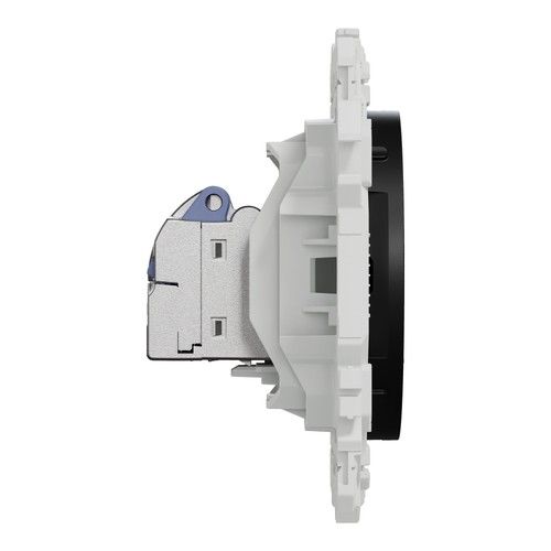 prise RJ45 Schneider Odace noir - vue de côté