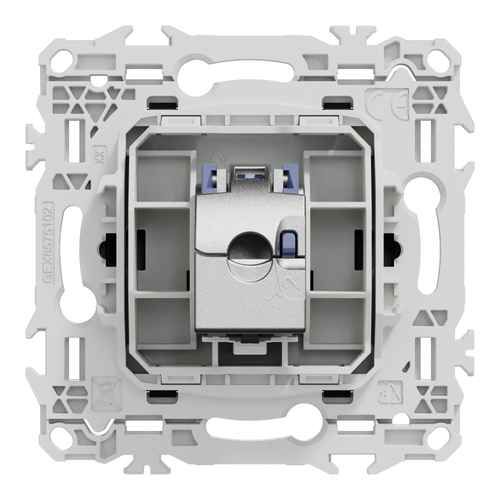 prise RJ45 Schneider Odace noir - vue de dos