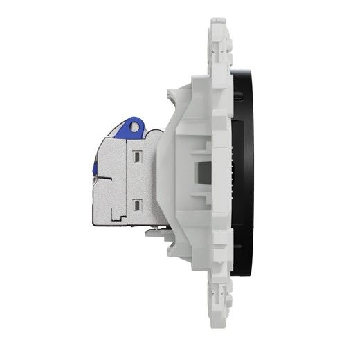 prise RJ45 Schneider Odace noir - vue de côté
