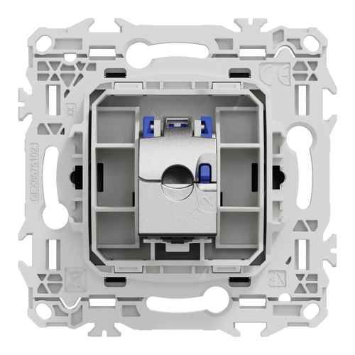 prise RJ45 Schneider Odace noir - vue de dos