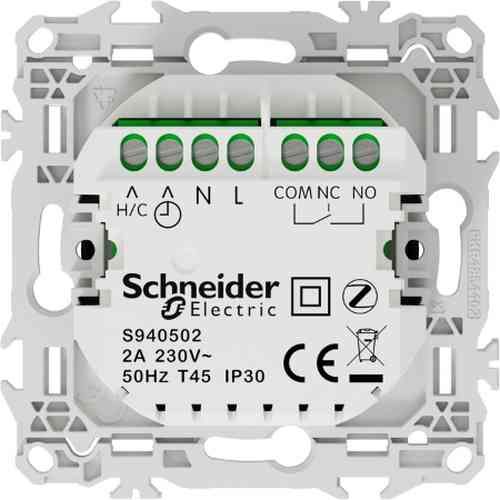 thermostat connecté Schneider Wiser Odace - vue de dos