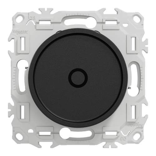 variateur de lumière Schneider Odace noir - vue de face
