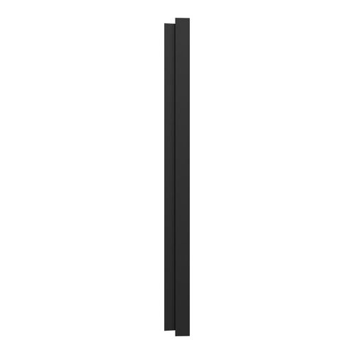 plaque de finition 2 postes Schneider Odace noire - vue de côté