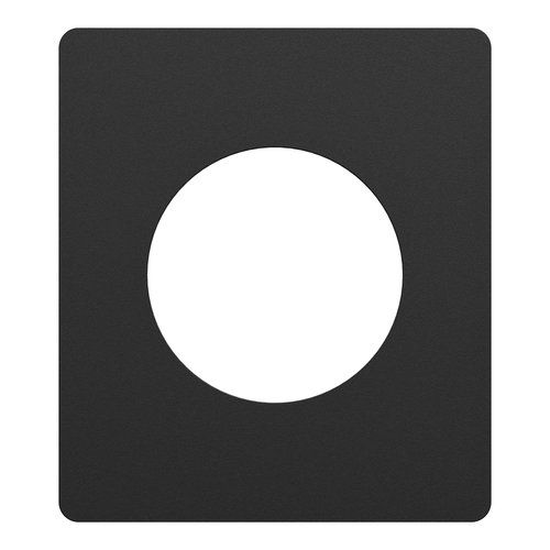 plaque de finition 1 poste Schneider Odace Architecte noir onyx - vue de face