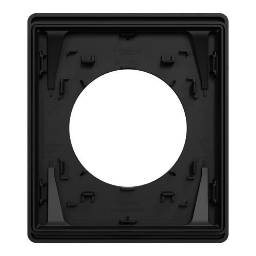 plaque de finition 1 poste Schneider Odace Architecte noir onyx - vue de dos
