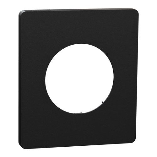plaque de finition 1 poste Schneider Odace Architecte noir onyx