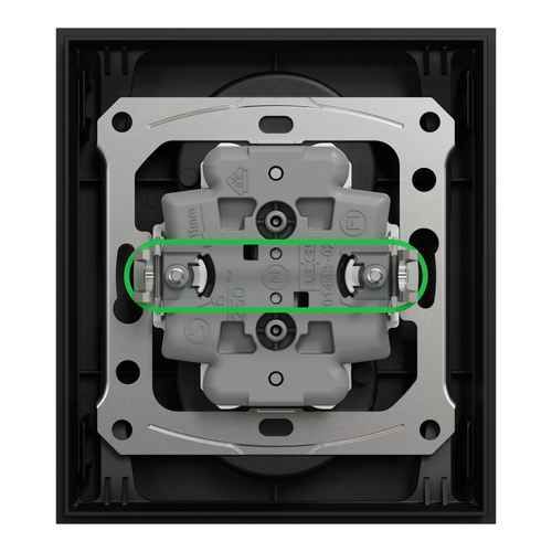 double prise de courant Schneider Odace noir mat - vue de dos